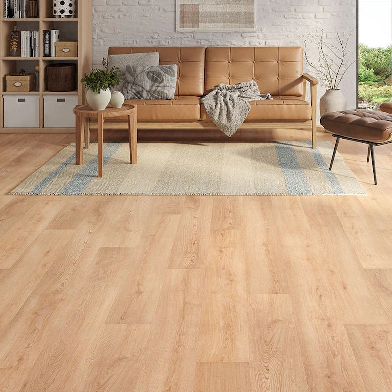 Wenlock SPC click vinyl in a living room with a leather sofa